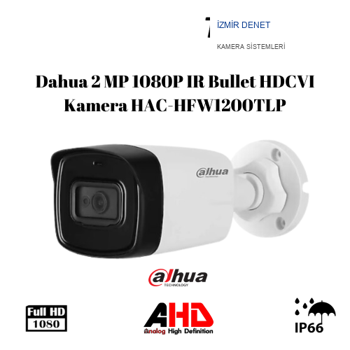 Dahua 2 MP 1080P IR Bullet HDCVI Kamera HAC-HFW1200TLP