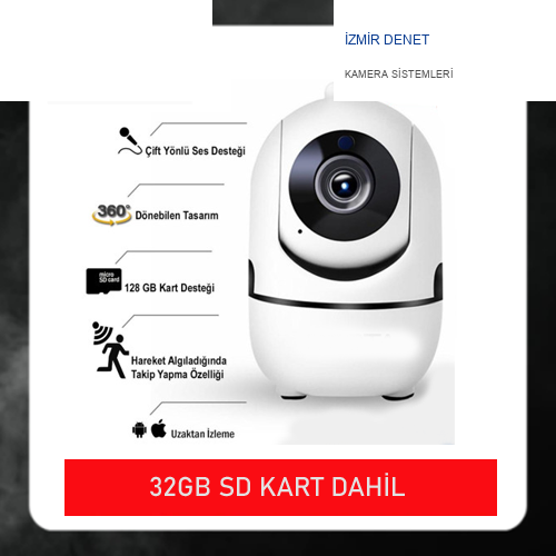 2 MP 32 GB SD Kart Bebek Kamerası Harekete Duyarlı Takip Kamerası ARNA-1232