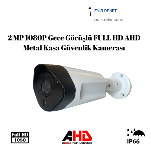 2 MP 1080P Gece Görüşlü FULL HD AHD Metal Kasa Güvenlik Kamerası ARNA-2021