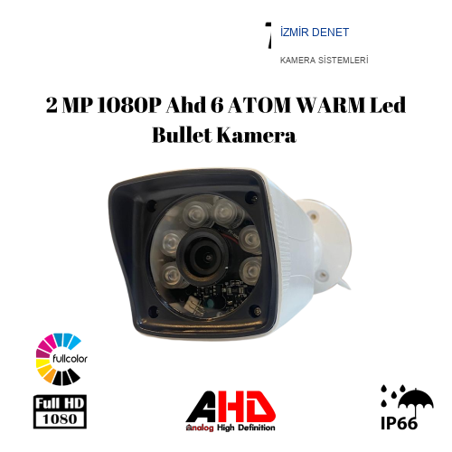 2 MP 1080P Ahd 6 ATOM WARM Led Bullet Kamera ARNA-2016