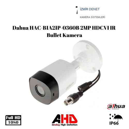 Dahua HAC-B1A21P-0360B 2MP HDCVI IR Bullet Kamera