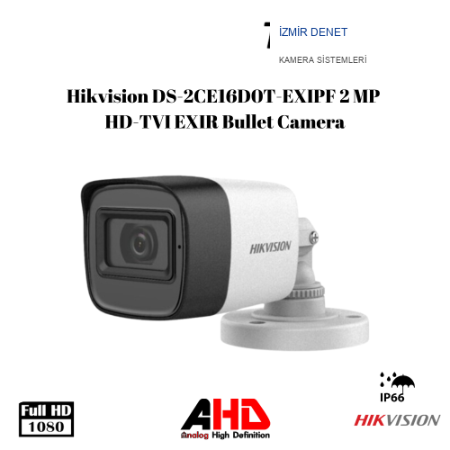 Hikvision DS-2CE16D0T-EXIPF 2 MP HD-TVI EXIR Bullet Camera