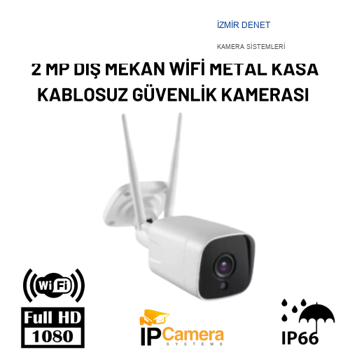 2 MP DIŞ MEKAN WİFİ METAL KASA KABLOSUZ GÜVENLİK KAMERASI ARNA-1260