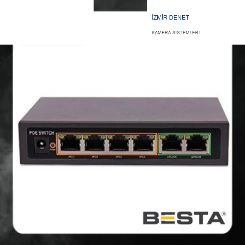 İzmir Denet 4 Port PoE Switch KD0420FL