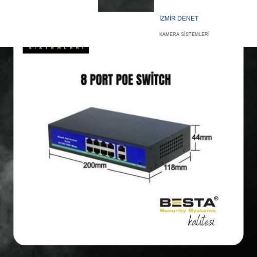 İzmir Denet 8+2 Port PoE Switch 10/100 KD0820
