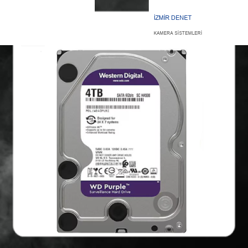 WD 3.5" 4 TB WESTERN PURPLE GÜVENLİK HARD DİSKİ