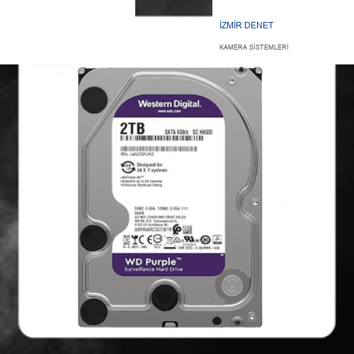 WD 3.5" 2 TB PURPLE SATA 3.0 64MB CACHE GÜVENLİK HARDDİSK