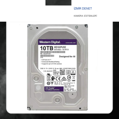 Western Digital Purple 10 TB WD102PURZ  7200 RPM SATA 3 3.5" Harddisk