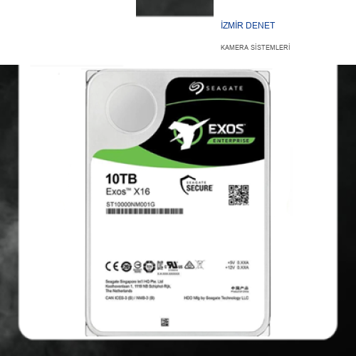Seagate Exos 3.5" 10TB 7200 512E Hyp ST10000NM001G Güvenlik Hard Diski