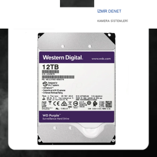 Western Digital Purple 3.5' 12 TB HDD Güvenlik Diski
