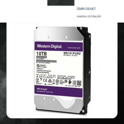 WD Purple 10 TB WD101PURZ 3.5" SATA 3 7200 RPM Güvenlik Harddiski