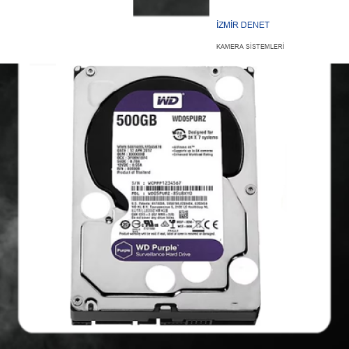 Wd Purple 05PURZ 500 GB 3.5" 5400 Rpm HDD Güvenlik Diski Western Digital 500GB WD05PURZ