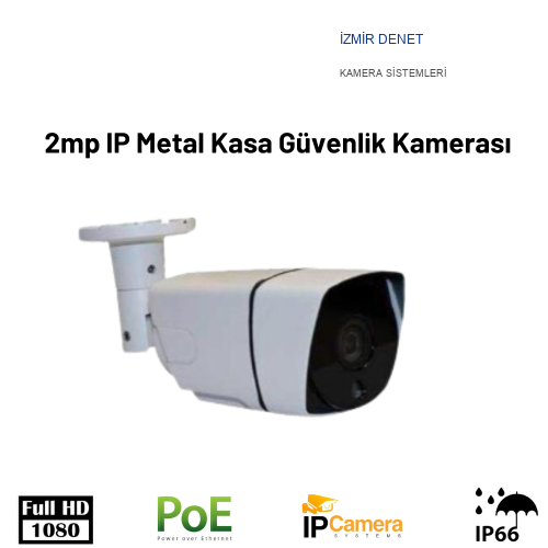 İzmir Denet 2mp IP Metal Kasa Güvenlik Kamerası  BT-1333