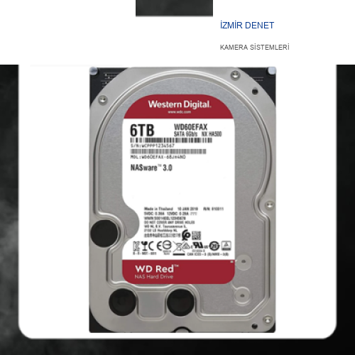 Western Digital RED WD60EFAX 6 TB SATA III 5400 RPM 3.5" GÜVENLİK HARDDİSKİ
