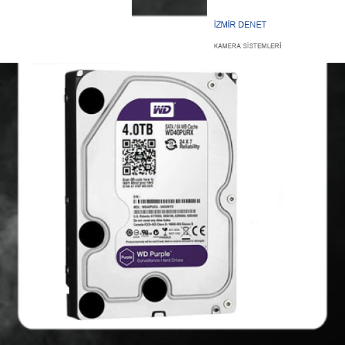WD WD40PURX 3.5" 4TB 5400RPM 64MB Sata 7/24 Harddisk