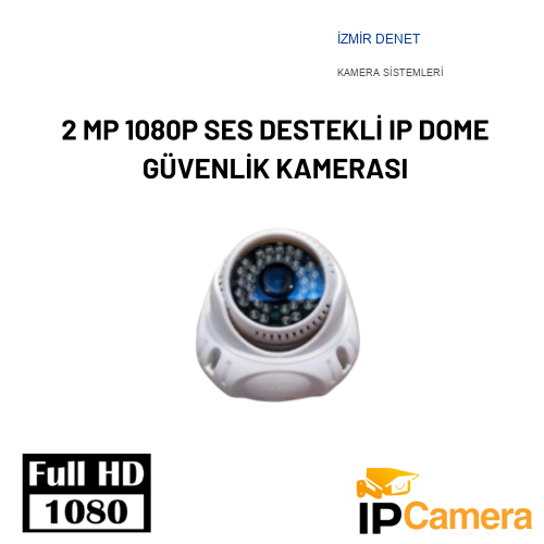 2 MP 1080P SES DESTEKLİ IP DOME GÜVENLİK KAMERASI ARNA-1620