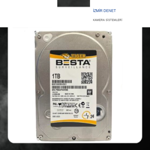 İzmir Denet TIGER 1 TB BS1000SV001 3,5" 5900 RPM 7/24 GÜVENLİK HARDDİSK