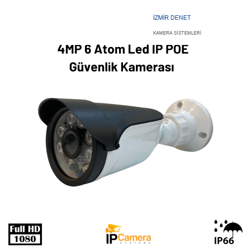4MP 6 Atom Led IP POE Güvenlik Kamerası RMP-2022