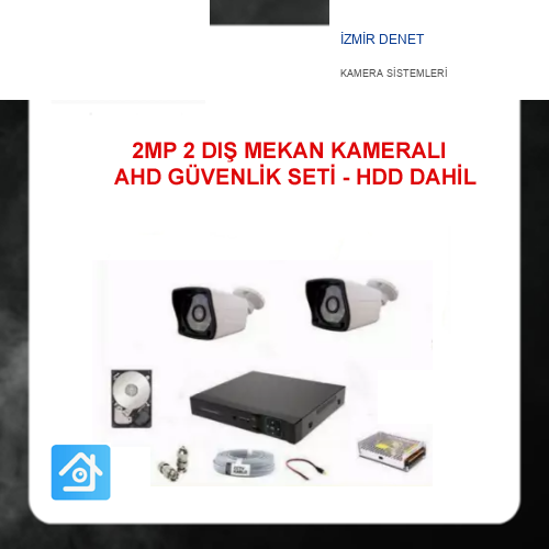 2 MP 1080P 2 KAMERALI AHD GÜVENLİK SETİ 320 GB HARDDİSK DAHİL ARNA-7322