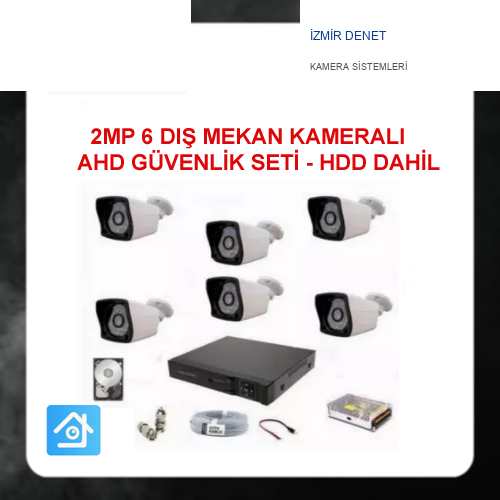 2MP 1080P 6 KAMERALI AHD GÜVENLİK SETİ 500 GB HARDDİSK DAHİL ARNA-7326