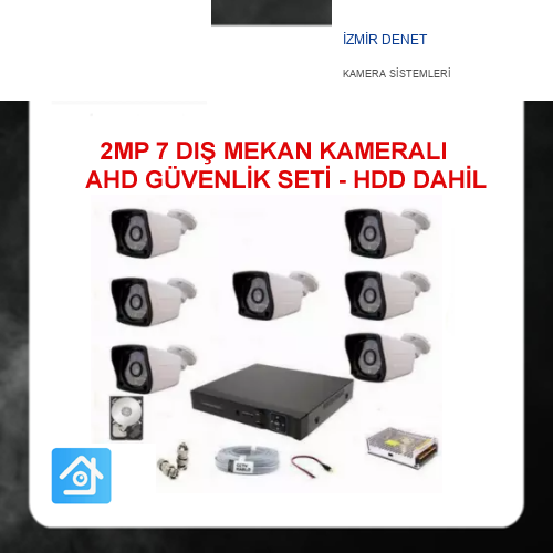 2MP 1080P 7 KAMERALI AHD GÜVENLİK SETİ 500 GB HARDDİSK DAHİL ARNA-7327