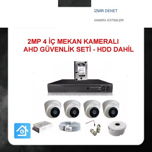 2 MP 4 İç Mekan Kameralı 500 GB Güvenlik Hard diski Dahil Ahd Dome Güvenlik Seti ARNA-7224