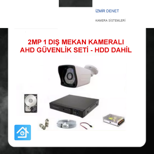 2 MP 1080P 1 Kameralı Ahd Güvenlik Seti 320GB Harddisk Dahil ARNA-7321