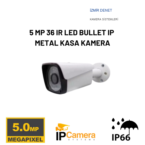 5 MP 36 IR LED BULLET IP METAL KASA KAMERA ARNA-1135