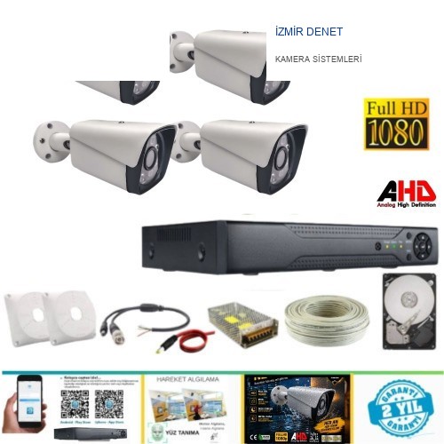 ARNA 5 MP SONY LENS 1080 P METAL KASA H.265+ 4 KAMERALI GÜVENLİK SİSTEMİ 320 GB HDD - MS24320