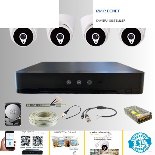 ARNA 4 İÇ MEKAN DOME KAMERALI 250GB HDD DAHİL GÜVENLİK SETİ - ST25024D