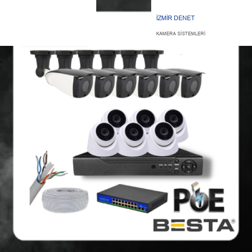 5 MP 6 İÇ MEKAN 6 DIŞ MEKAN KAMERALI IP POE GÜVENLİK SETİ KD-2750