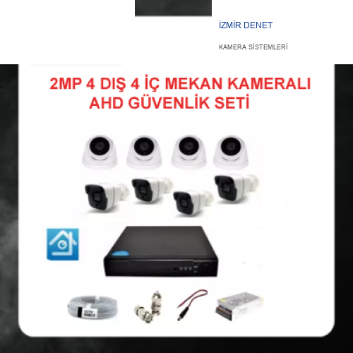 2MP 1080P 4 Dış Mekan 4 İç Mekan Kameralı Ahd Güvenlik Seti ARNA-7248