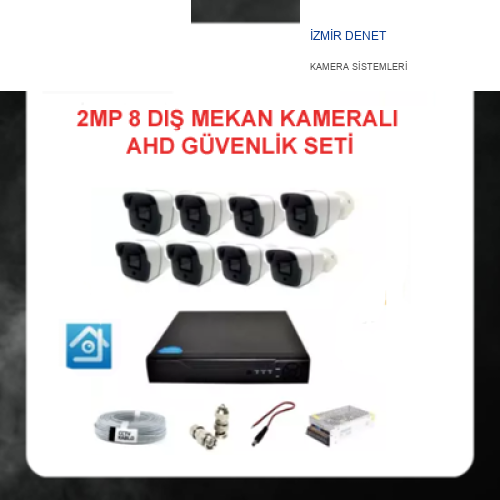 2MP 1080P 8 Dış Mekan Kameralı Ahd Güvenlik Seti ARNA-7148