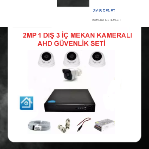 2 MP 1080P 3 İç Mekan 1 Dış Mekan Kameralı Ahd Güvenlik Seti ARNA-7204