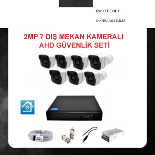 2MP 1080P 7 Dış Mekan Kameralı Ahd Güvenlik Seti ARNA-7147
