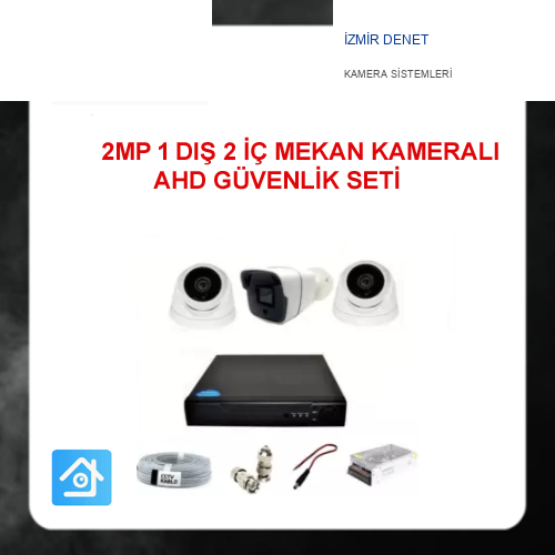 2MP 1080P 2 İç Mekan 1 Dış Mekan Kameralı Ahd Güvenlik Seti ARNA-7243