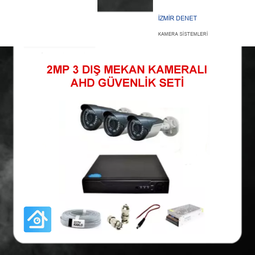2 MP Ahd 3 Dış Mekan Kameralı Güvenlik Seti ARNA-7123