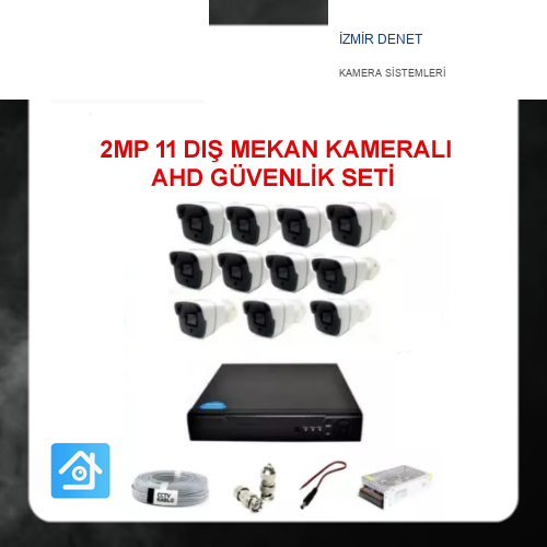 2MP 1080P 11 Dış Mekan Kameralı Ahd Güvenlik Seti ARNA-7151
