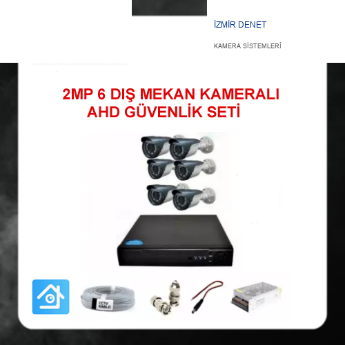 2 MP Ahd 6 Dış Mekan Kameralı Güvenlik Seti ARNA-7126