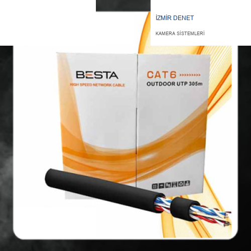 İzmir Denet CAT6 305 MT DIŞ MEKAN 23 AWG OUTDOOR IP KAMERA KABLOSU