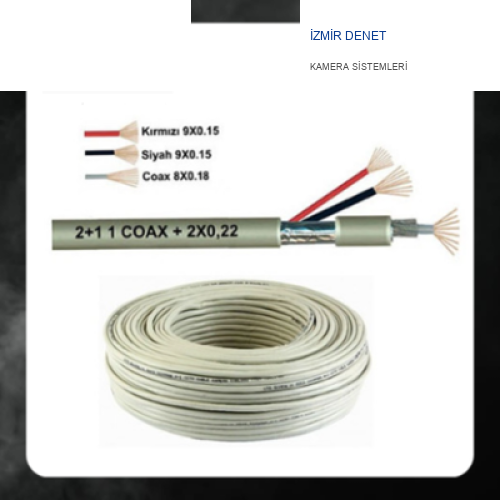 2+1 50 Metre 0.22 CCTV Kamera Kablosu ARNA-5022