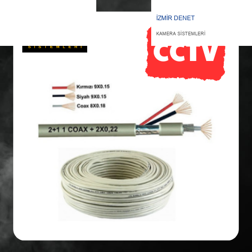 2+1 100 Metre 0.22 CCTV Kamera Kablosu ARNA-5222