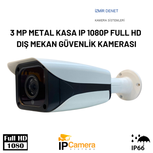3 MP METAL KASA IP 1080P FULL HD DIŞ MEKAN GÜVENLİK KAMERASI ARNA-1093