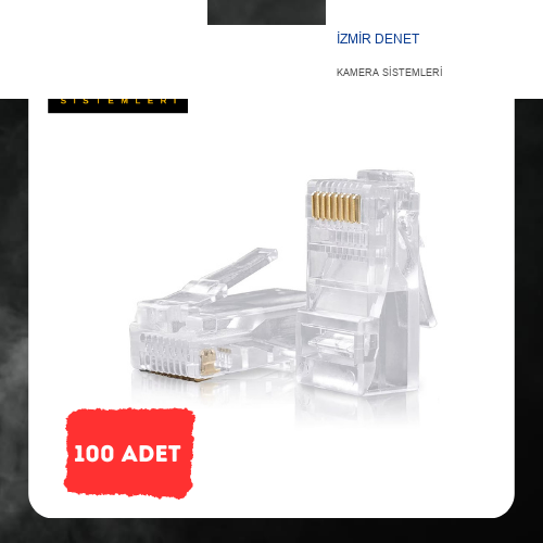 RJ45 UÇ SOKET KONNEKTÖR 100 ADET