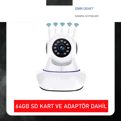 2 MP KABLOSUZ 5 ANTENLİ IP BEBEK KAMERASI 1080P 64 GB SD KART DAHİL ARNA-1564