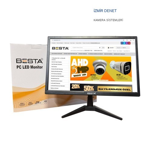 İzmir Denet BST-19W 19inc 5ms 1440X900 Vga/hdmı Siyah Sessiz LED Monitör