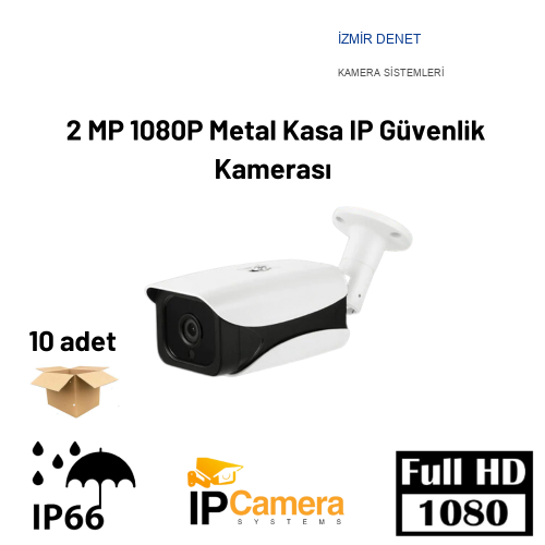 2MP 1080P Metal Kasa IP Güvenlik Kamerası ARNA-1092 10'LU AVANTAJLI KOLİ