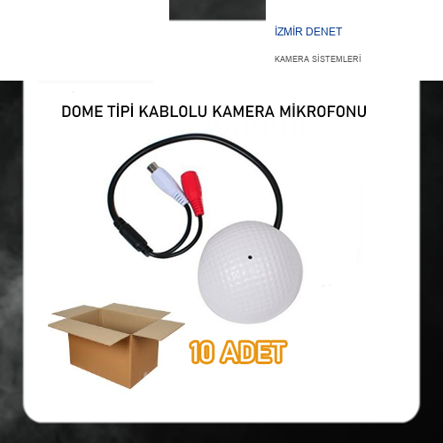 KAMERA MİKROFONU DOME TİPİ KABLOLU ARNA-6106 10 ADET EKONOMİK PAKET