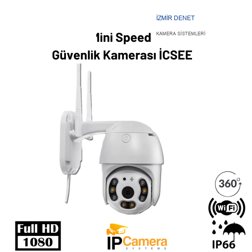 Dış Ortam Mini Speed Dome Wifi Güvenlik Kamerası İCSEE Arna-1042
