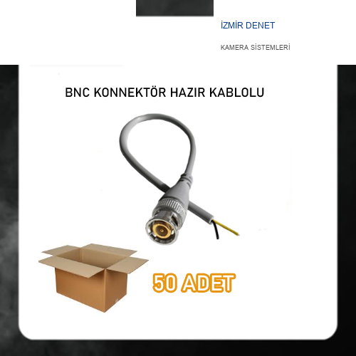 BNC Konnektör Hazır Kablolu A KALİTE 50'Lİ AVANTAJLI PAKET ARNA-6105